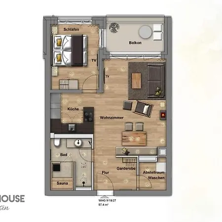 Beachhouse Bansin App 18 *